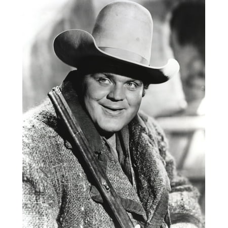 Bonanza in Cowboy Outfit with Rifle in Black and White Portrait Photo ...