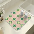thumbnail image 4 of Yayeee Drying Mat for Kitchen Counter Dishes Microfiber Coffee Decorative Pad, Green Symmetrical Stars, 4 of 9