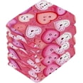 thumbnail image 3 of Coolnut 6 Pack Valentine's Day Heart Pure Cotton Washcloths 12 x 12 Inch Reusable Absorbent Soft Cotton Face Towels Fingertip Towels Set for Gym Towels,Hotel and Spa Wash cloth, 3 of 7