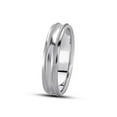 thumbnail image 2 of Alliance de Mariage pour Homme 5 mm Polie Brillante en Or Blanc 10 K, 2 of 3