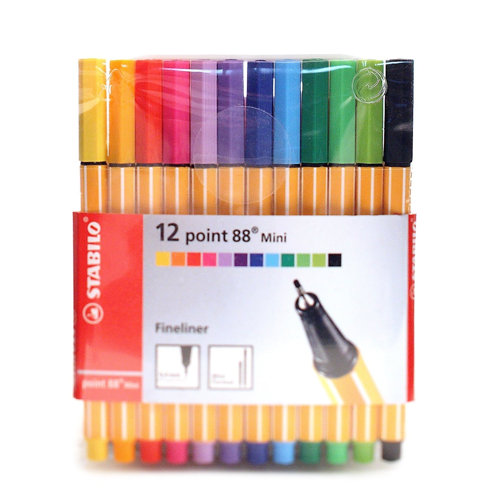 ingesteld beton orkest Stabilo Point 88 Pens, Zebrui, 20 Pens Per Set, Pack Of 2 Sets - Walmart.com