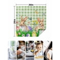 thumbnail image 4 of Easter Bunny Cloth Napkins Set of 6 Reusable Dinner Napkins, Spring Easter Eggs Chicken Sage Green Plaid Cocktail Napkin Washable Table Napkins for Wedding/Holiday Party/Baby Shower 20"x20", 4 of 7
