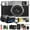 Silver, variant on FUJIFILM X100VI Digital Camera (Silver) (16821822) + 2 x 64GB Card + Card Reader + 2 x NP-W126 Battery + Charger + LED Light + Corel Photo Software + Case + Flex Tripod + Memory Card Wallet + More