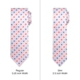 thumbnail image 3 of Jacob Alexander Men's Woven Square Deco Pattern Regular Neck Tie - Light Red Blue, 3 of 7