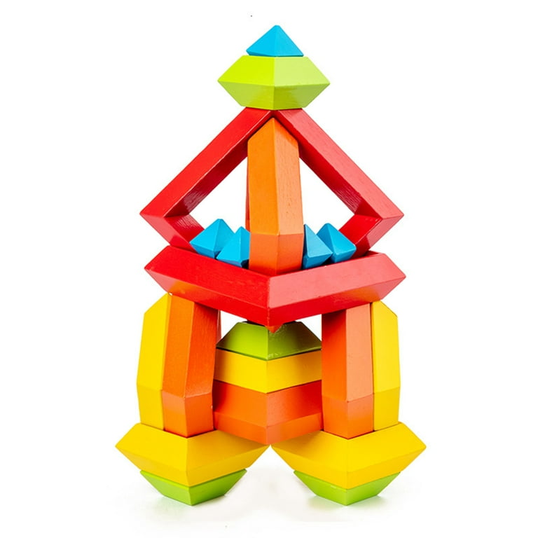 Brain Teaser Puzzle 3d Pyramide de sagesse en bois , Magic Tower Enfants  adultes Iq Test Puzzles pour Puzzle Jouets en bois