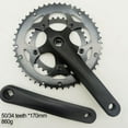 thumbnail image 1 of Double Chainwheel Set for Road Bike 34/50T Crankset Chainset 170Mm Square Taper, 1 of 9