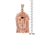 thumbnail image 3 of Luxurman Unisex Unique 14K Round Natural 1.8 Ctw Diamond Jesus Head Pendant (Rose Gold), 3 of 3