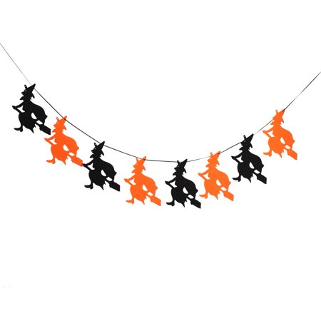 Cergrey Happy Halloween Fabric String Banner Hanging Bunting Flag