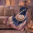 thumbnail image 6 of Sleeping cat crescent moon stars navy Flannel Blanket for bedroom reading nook living room celestial nursery Home Decor dreamy pampas grass crystal art Gift for cat lovers, 6 of 9