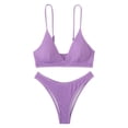 thumbnail image 5 of Sngxgn Women's Swimsuit High Neck Tummy Control Swimwear Bathing Suit(Purple,L), 5 of 5