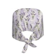 thumbnail image 2 of Xecao Lavender Flowers Print Men Women Adjustable Working Cap with Button Unisex Hats Sweatband, 2 of 7