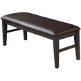 thumbnail image 1 of Best Master Furniture Wendy 48" Faux Leather Dining Bench in Rustic Gray, 1 of 1