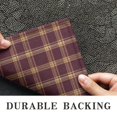 thumbnail image 6 of Maroon Yellow Checkerboard Maroon Pattern Indoor Door Mat 20”x32", Washable Non-Slip Decorative Rug for Entrance, Kitchen, Bathroom, 6 of 6
