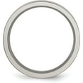 thumbnail image 3 of Chisel Titanium Brushed and Polished 6.2mm Grooved Band - Ring Size 9.0-3.7gm, 3 of 8