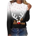 thumbnail image 1 of Camisas Navideñas Para Mujer Tops de Manga Larga Jersey de Cuello Redondo Informal Con Estampado de Ciervos en 3D Odeerbi  ODB199866, 1 of 5
