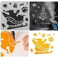 thumbnail image 3 of 8 Pcs Christmas Stencils Template - Reusable Plastic Craft Stencils for Art Drawing Painting Spraying Window Glass Door Wood Journal Scrapbook Car Body Holiday Xmas Snowflake DIY Decoration 5x5 inch, 3 of 8