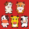thumbnail image 4 of 5 unidades Sobres Rojos chinos paquetes de año de nuevo 5 dibujos animados patrones de buey Hongbao sobre 2021 buey chino año de nuevo paquete de dinero de dibujos animados mayimx Sobres rojos de año nuevo chino, 4 of 9