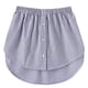 thumbnail image 1 of Gibobby mini faldas de mujer sexy Falda corta de para mujer, falda interior falsa, dos botones, falda elástica, falda con estampado de rayas(Azul， XXXL), 1 of 5