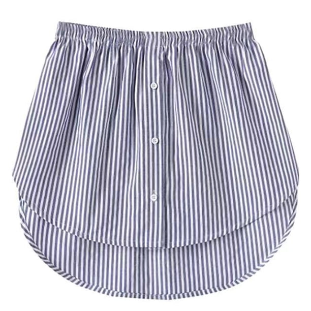 Gibobby mini faldas de mujer sexy Falda corta de para mujer, falda interior falsa, dos botones, falda elástica, falda con estampado de rayas(Azul, XXXL)
