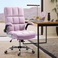thumbnail image 5 of BUPPLEE Executive Office Chair Velvet Ergonomic Style, Swivel Flip-Up Arms, 5 of 9