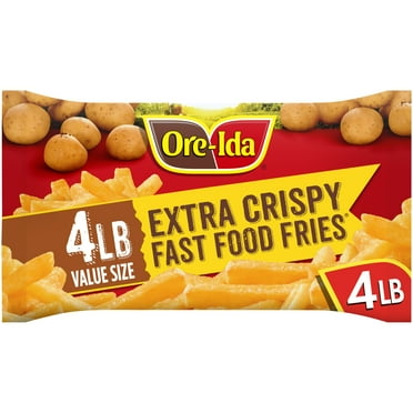 Ore-Ida Extra Crispy Fast Food Fries, French Fried Frozen Potatoes Value Size, 4 lb Bag
