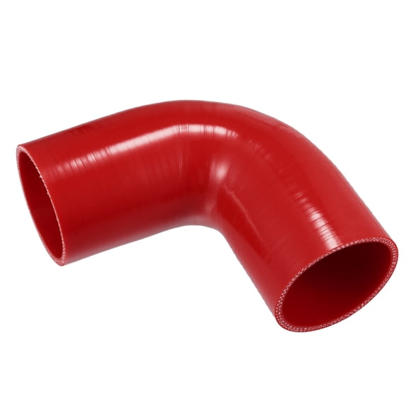 Unique Bargains 70mm 2.76' ID 90 Degree Elbow Coupler Silicone Hose Intercooler Tube Universal for Car Engine Red