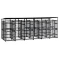 thumbnail image 1 of vidaXL Chenil Extérieur pour Chien avec Toit en Acier 11,06 M2, 1 of 5