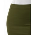thumbnail image 3 of Doublju Women's Stretchy Midi Pencil Skirts (Plus Size Available), 3 of 4