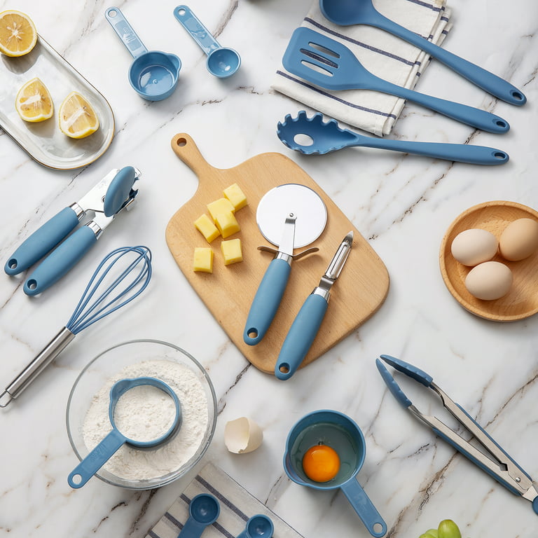 Cook with Color 21 Piece Kitchen Gadget and Tool Set, Blue 