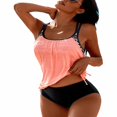 thumbnail image 3 of Womens Striped Floral Tankini Swimwear Bikini Sets Bathing Suits Swimsuit, 3 of 4