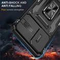 thumbnail image 6 of Decase For Samsung Galaxy A14 6.6 inch Case with Slide Camera Lens Protector Shockproof Magnetic Heavy Duty Case Cover,Black, 6 of 7