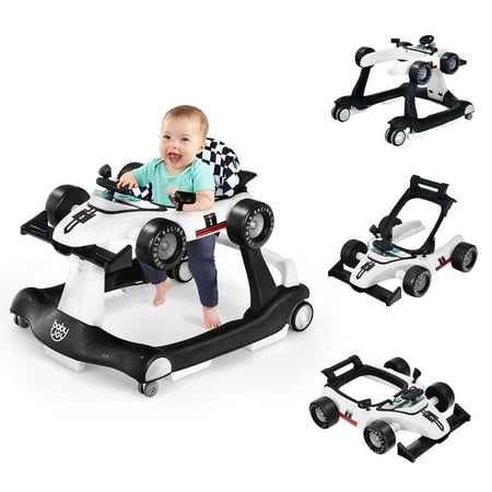 UPC: 6554712932318 | Babyjoy 4-in-1 Baby Walker Foldable Activity Push Walker Adjustable White