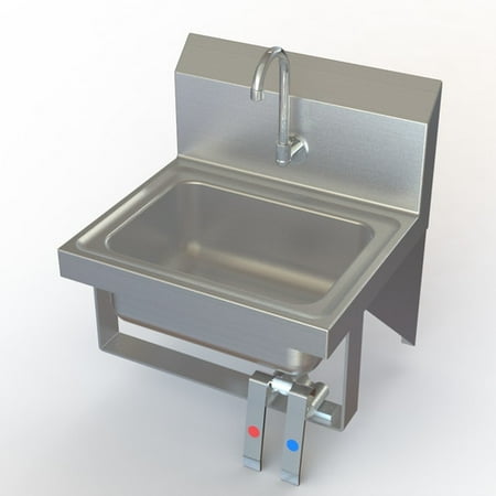 Aero Manufacturing NSF 17'' x 15'' Single Knee Operated Hand Sink with Faucet