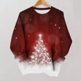 thumbnail image 6 of Purcolt Women's Christmas Sweatshirt Casual Crew Neck Loose Fit Long Sleeve Pullover Tops Ladies Fall Fashion Comfort Sweaters Outfits, 6 of 8