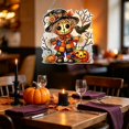 thumbnail image 6 of Halloween Diamond Art Pendant, Ghost Black Cat Scarecrow Door Hanger, Acrylic Imitation Diamond Printed Wall Window Decor by MPOISVA, 6 of 6