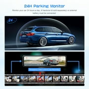 JOMISE 11 Rear View Mirror Camera Dash Cam 4K Front and Rear Split Screen GPS 32G Card 24H Parking Monitor