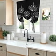 thumbnail image 5 of Spring Dandelion Balloon Curtains for Living Room/French Door, Modern Country Flower Black White Tie Up Curtains 63 Inch Length Energy Saving Kitchen Curtains Shades for Windows 42"x63", 5 of 8
