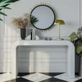 thumbnail image 2 of TOV Furniture Hump 31.9"H Modern Acacia Wood Console Table in White, 2 of 8