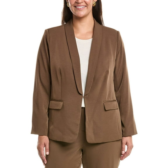 Tahari ASL womens  Plus Blazer, 22W, Brown