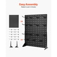 thumbnail image 5 of Heavy-Duty Steel Pegboard Display,13x17 " Tabletop Organizer with 30 Hooks for Retail Stores,Jewelry Shops,and Grocery Displays,Black (2 Pack), 5 of 12