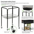thumbnail image 3 of Alden Design 64" Large Rolling Metal Bird Cage with Open Top, Black, 3 of 14