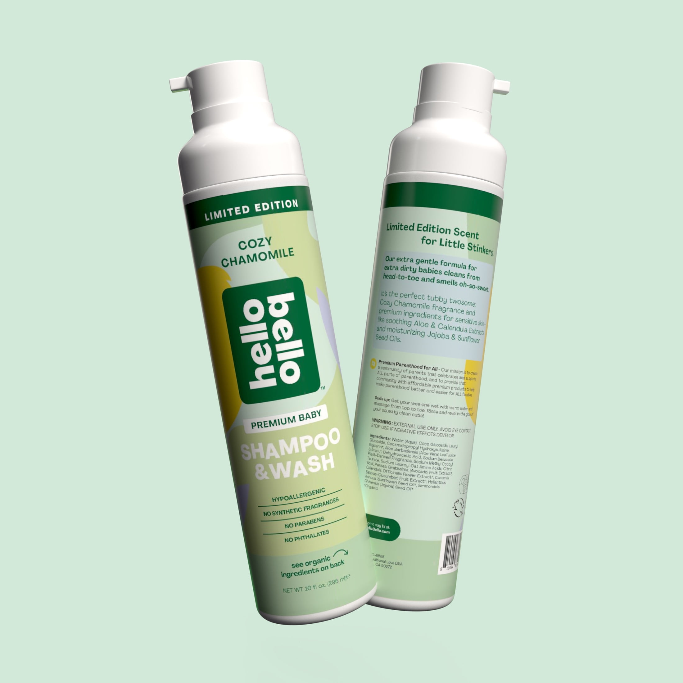 Hello Bello Chamomile Infant Shampoo & Body Wash, Tear-Free, All Skin Types, 10 fl oz