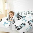thumbnail image 5 of Homewish Kawaii Bow Tie Bedding Comforter Set,Western Cowgirl Boots Twin Comforter Sets,White Blue Black Bedding Set For Children,Breathable Home Decor Reversible,2-Piece, 5 of 9