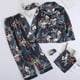 thumbnail image 3 of Gibobby Conjunto de calidad de pijamas de 7 Uds. Para mujer, pijamas de talla grande para mujer, pijamas informales, pantalones cortos con tirantes de encaje para mujer, ropa de casa (Azul marino, L), 3 of 5