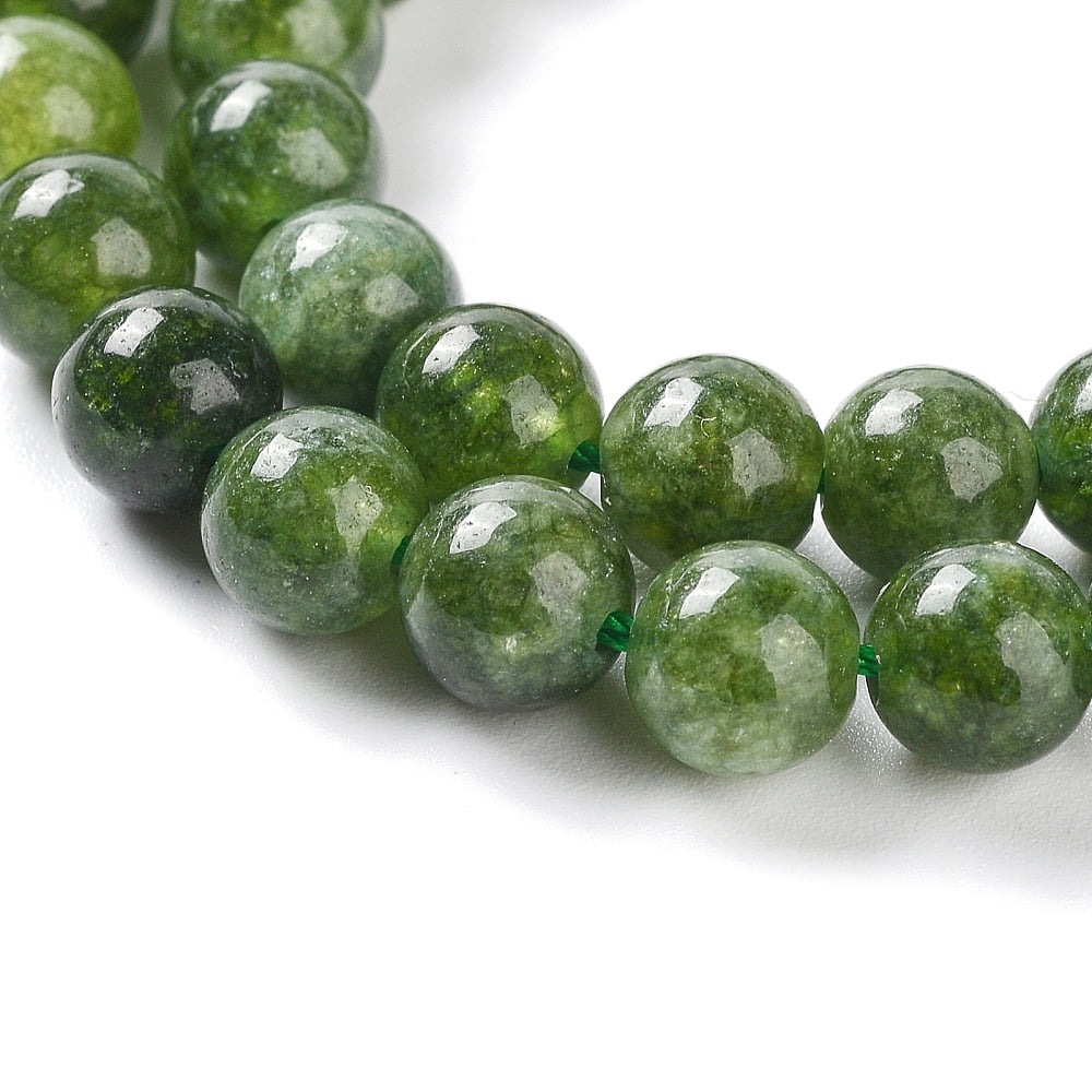 10 strand Dyed Natural Malaysia Jade Beads Strands Round Green 10mm Hole: 1.2mm about 19pcs/strand 7.09 inch(18cm)