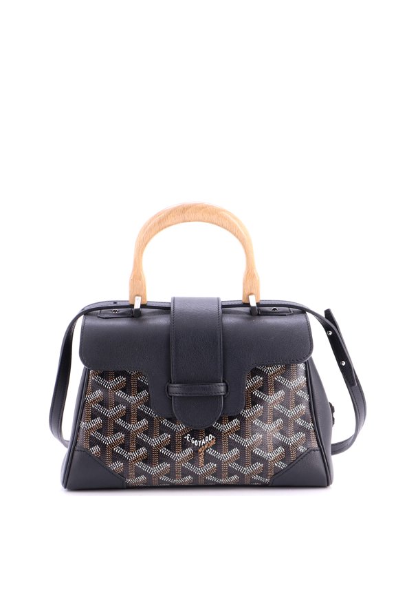 Pre-Owned Saigon Top Handle Bag Coated Canvas with Leather Mini By Rebag