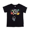 thumbnail image 3 of 10th Birthday Astronaut Shirt for Boys Planets & Space Style Kids Tee Black Shirt Youth Large, 3 of 5