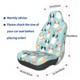 thumbnail image 3 of Balery Colorful Dog Funda de Asiento para Auto con Diseño - Cubierta Frontal Suave y Transpirable con Protector Antideslizante- 1 Unidad, 3 of 5
