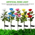 thumbnail image 3 of Luxtrada Solar Powered Garden Stake Rose Lights,Outdoor LED Solar 5 Rose Flower Light, Waterproof IP65 Decoration Lights for Patio,Garden,Backyard (Pink), 3 of 10