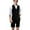 Black, variant on 2PCS Boys Formal Suit Slim Fit Kids Suits for Teen Wedding Ring Bearer Outfit Double Breasted Suit Solid Vest Shorts Suit, Unisex, Graduation, PROM